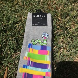 “ Book worm”neon sock